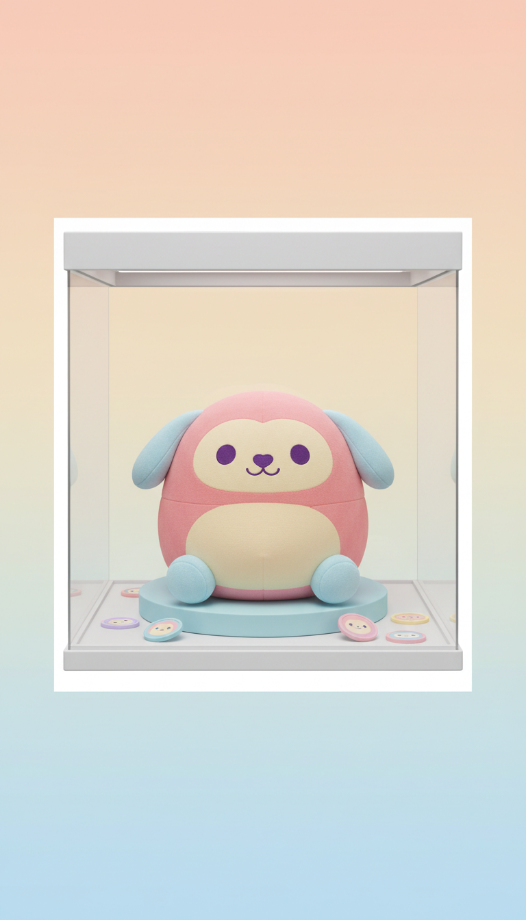 Mascot plush claw machine prize